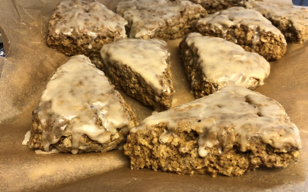 Margaret’s Gluten Free Vegan Pumpkin Scones with Maple Icing